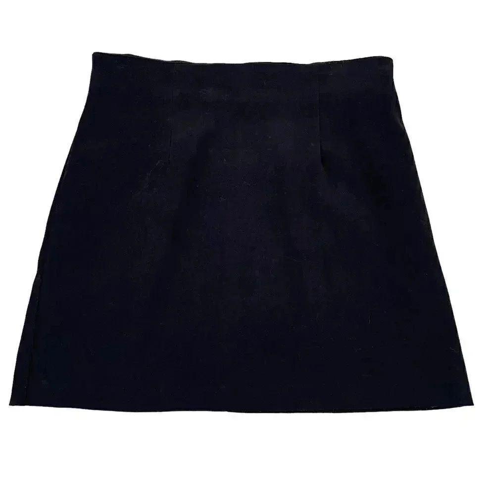 Byer Too California Suede Mini Black Zippet Closure Juniors Mini Skirt SZ 9